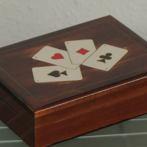 Scatola porta carte poker skat Roma