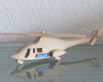 helicopter police helicopter wood handmade