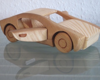 Race car sport car sports car wooden car wood car model car very rare handmade