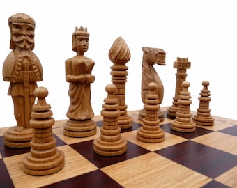 Noble big chess Chess game 65 x 65 cm HAND CARVED  Wood 65x65  Exclusive SET