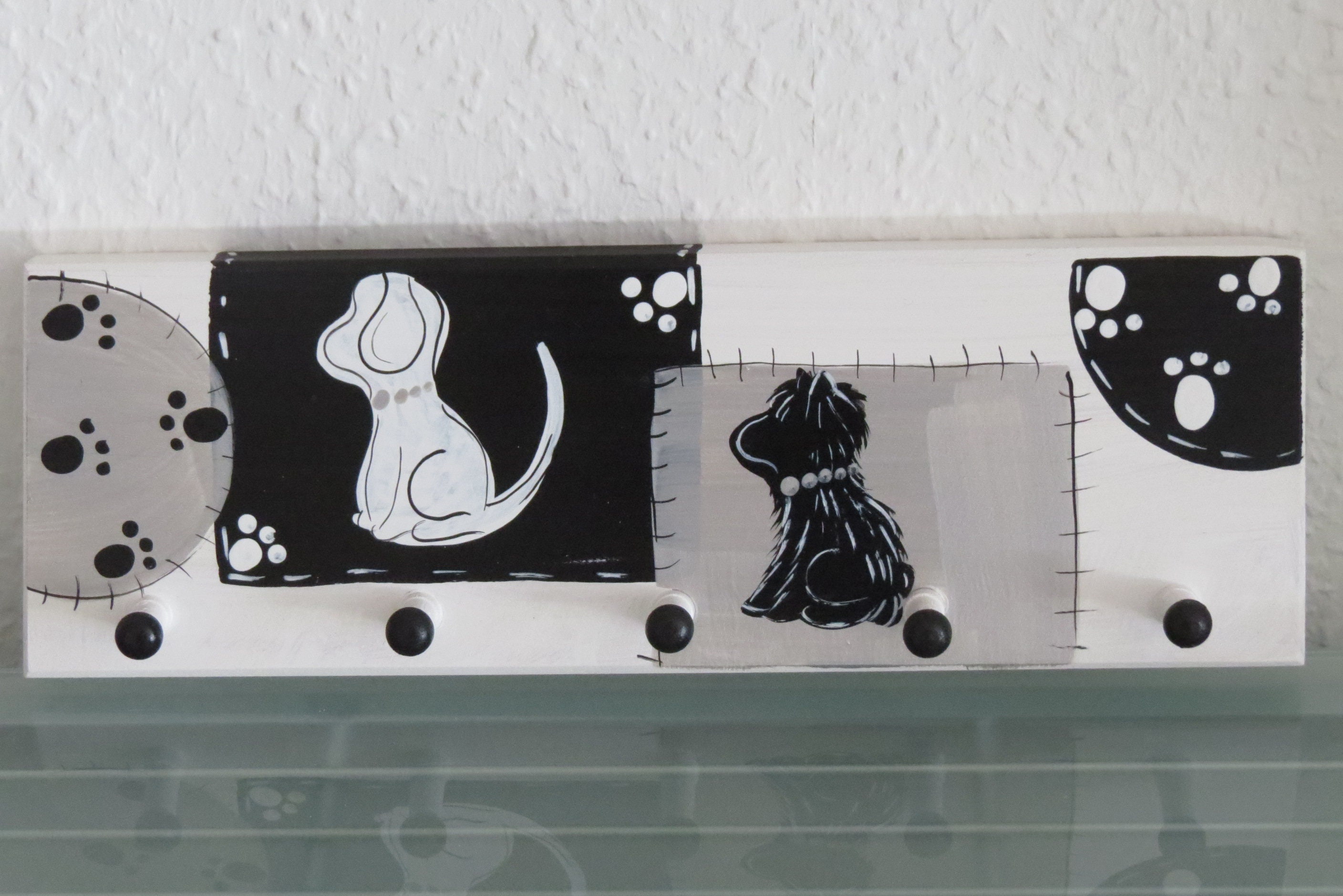 Coat Rack Coat Hook Wall Hook Wood Handpainted Dog Dogs Puppy - Etsy