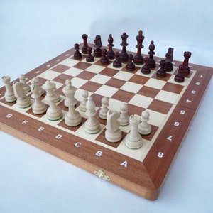 Schach Turnier Intarsie Schachspiel Tournament Staunton 4 Schachbrett Schachspiel Schachset SET Holz Handarbeit