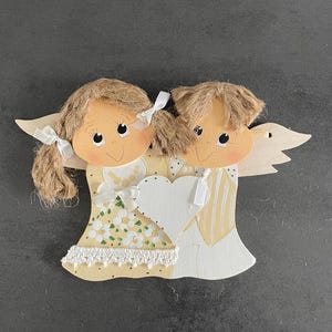 Decorative Wood Angel Guardian Angel Wall Decoration Hanging Decoration Door Decoration Wall