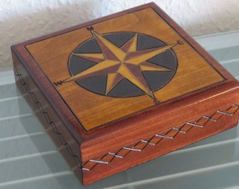 Jewelry box wooden box casket