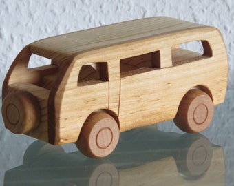 bus minibus wood car modellcar wood very rare handwork