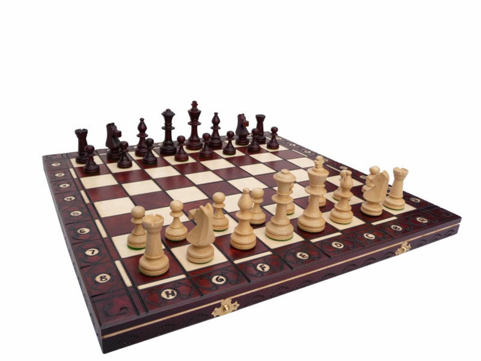 Noble Large Chess Chess Game Consul 49 X 49 Handcraft Brown NEW Wood ...