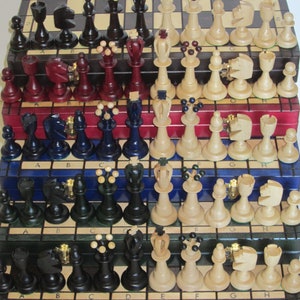 Very noble chess game Ace Asy chessboard 42x42 42 x 42 wood handmade SET