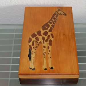 Jewelry Box Giraffe Africa wooden chest