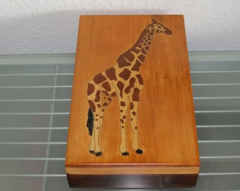 Jewelry Box Giraffe Africa wooden chest