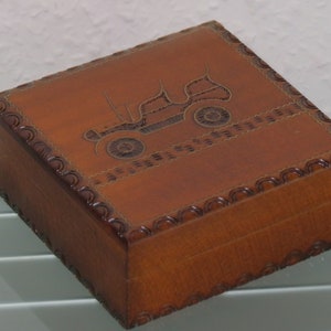 Jewelry Box horse wooden chest oldtimer