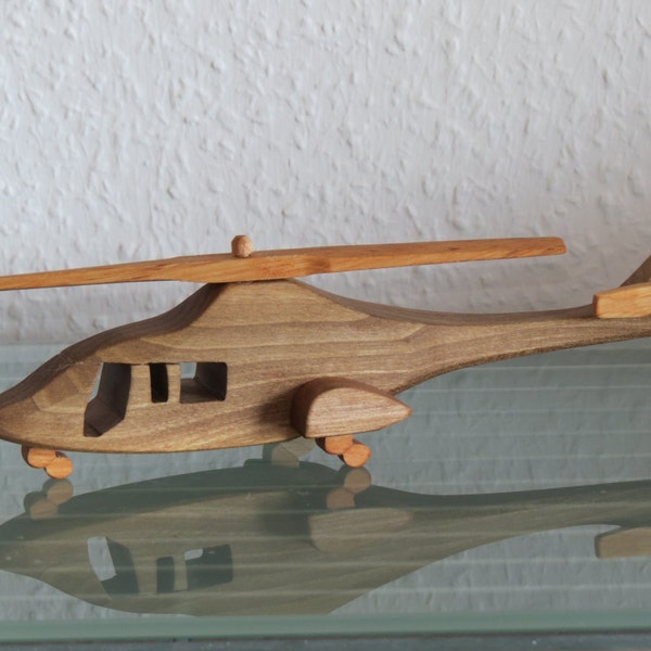 Hubschrauber Helikopter Holz Modell