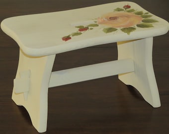 Hocker Tritthocker Fußhocker Fußbank Blumen