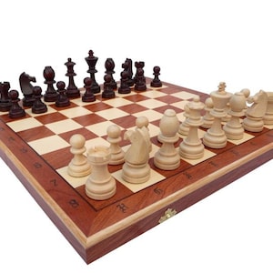 Schach Turnier Intarsie Schachspiel Schachbrett Tournament Staunton 7