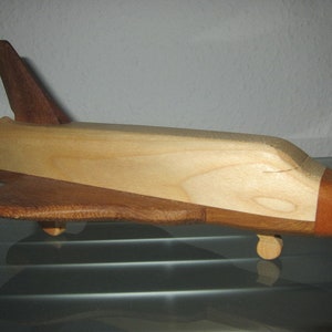 Space Shuttle Rocket plane wood handwork