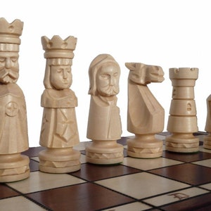 Elegant big chess chess game 50 x 50 hand carved new wood 50x50 exclusive SET black