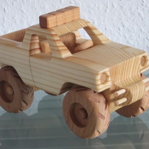 Monster Truck SUVs Pickup Truck Car Model wood