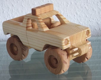 Monster Truck SUVs Pickup Truck Car Model wood