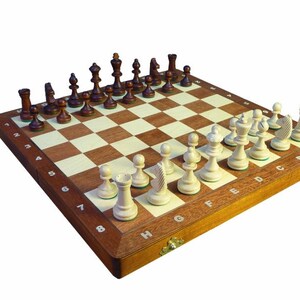 Schach Schachspiel intarsie Turnier Tournament Staunton 3 Schachbrett Schachspiel Schachset SET Holz Handarbeit