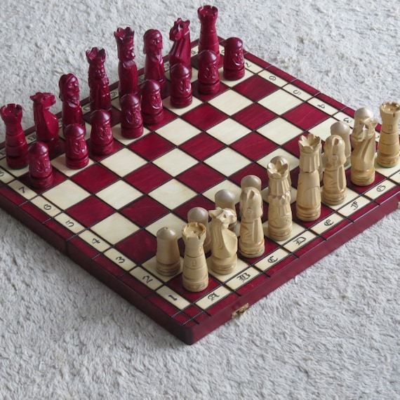 For Christmas, my mom got me a hand crafted chess set made out of