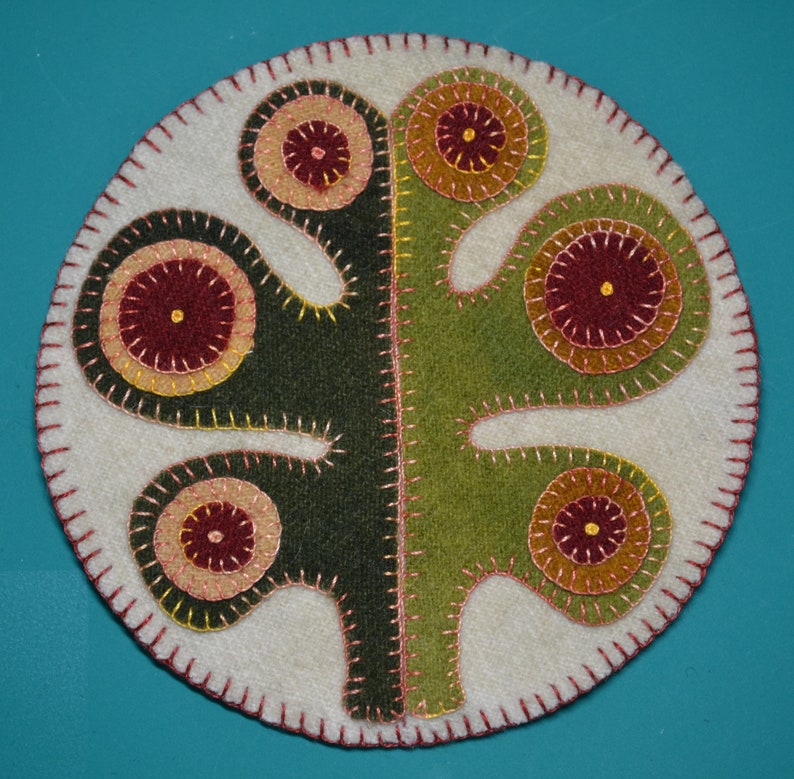 Wool Applique Penny Rug E-pattern Pdf CIRCLES of APPLIQUE FUN! Pin ...