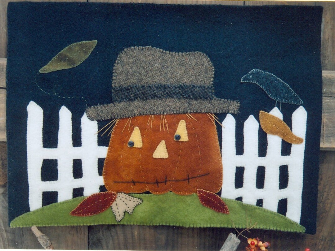 Wool Applique Penny Rug E-pattern Pdf PUMPKIN PATCH Pattern Pumpkin ...