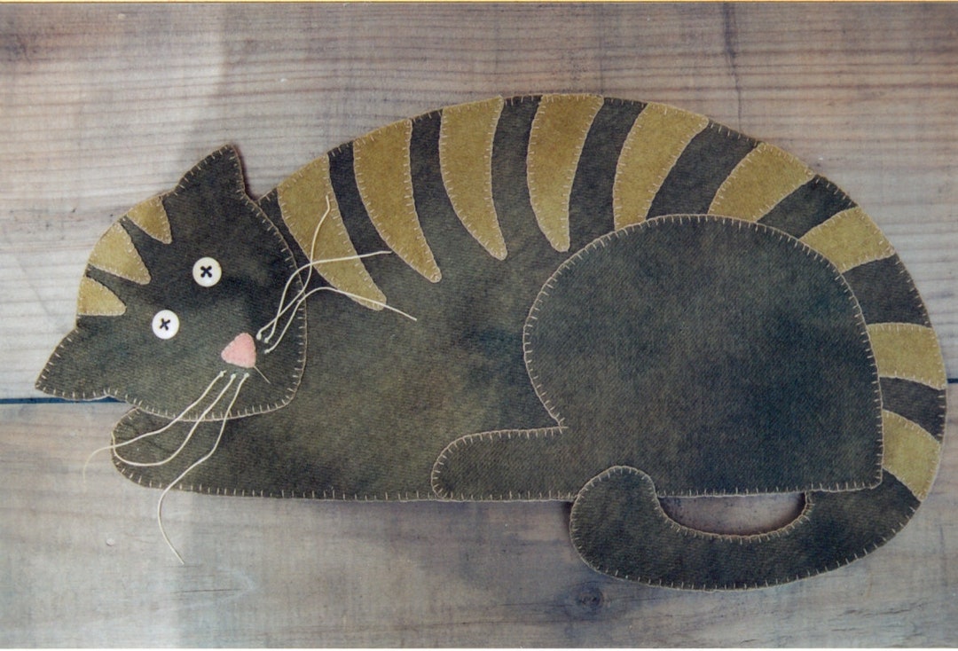 Wool Applique Penny Rug E-pattern Pdf TIGER LILY Digital Download Wool ...