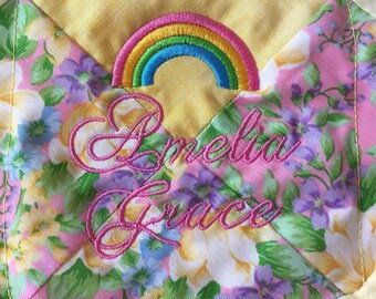 rainbow baby blanket, rainbow baby gift, baby blanket girl rainbow baby shower gift baby girl gift personalized baby blankets handmade quilt