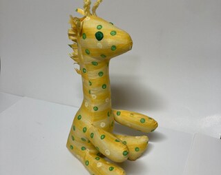HEITMANN DECO Giraffa In Peluche Riciclato – 20 Cm, Morbida E Sostenibile, Realizzata Con Bottiglie PET, Arancione