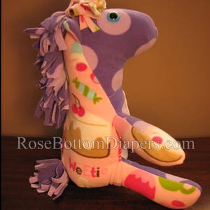 memory horse, memory bear made out of baby's pajamas keepsake teddy bear memory stuffed animal made with clothes personalized stuffed animal image 4