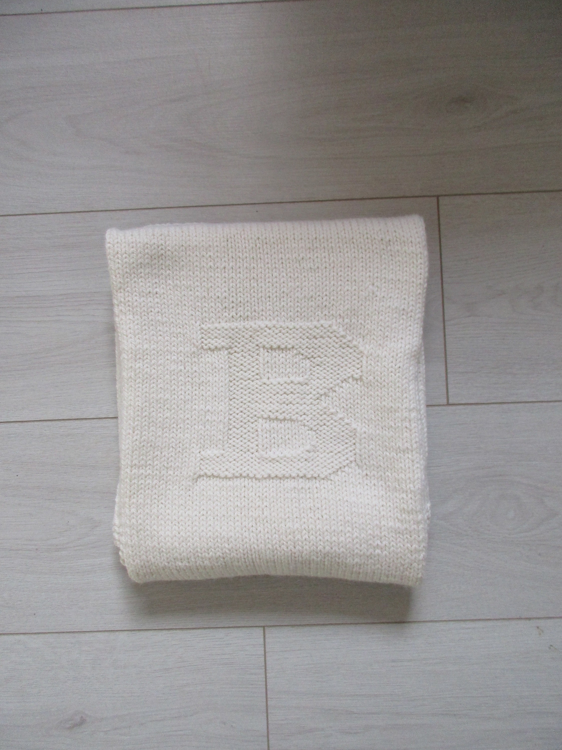 Couverture Bébé Blanche Personnalisable en 100 % Mérinos