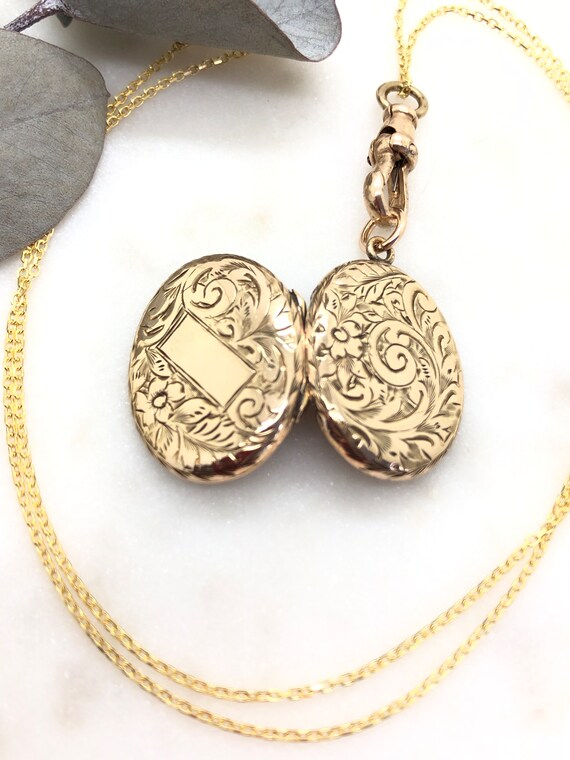 Antique Victorian Rolled Gold Oval Locket Fob Pen… - image 6