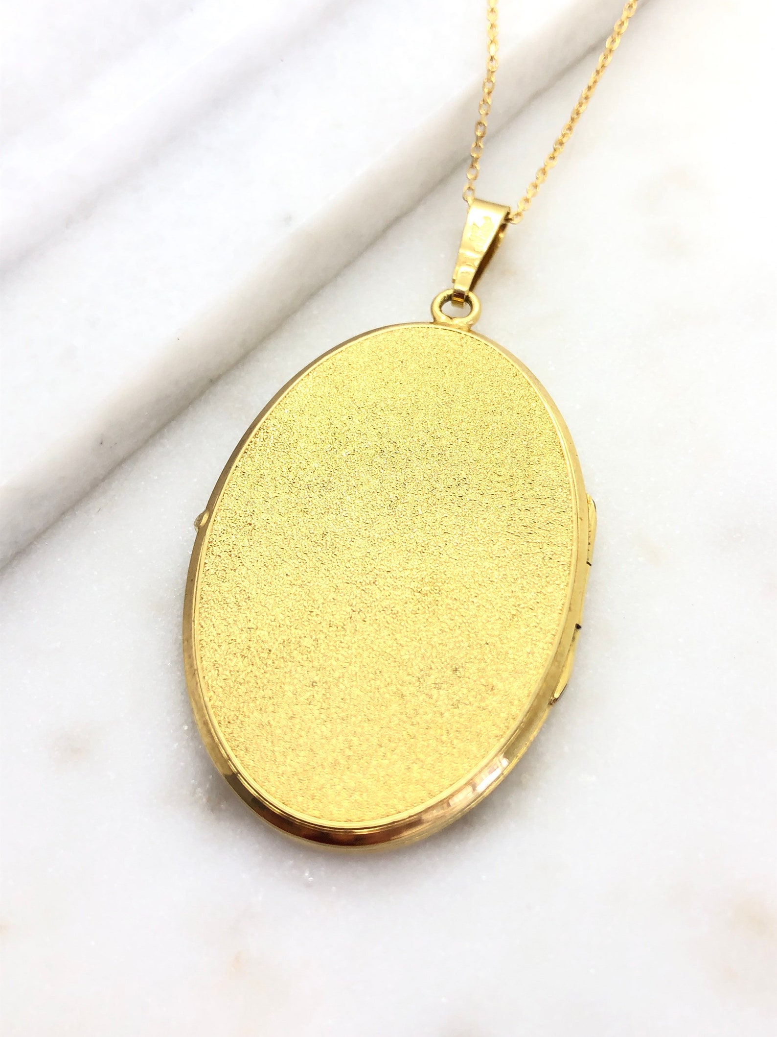 Large Vintage Gold Plated Locket Pendant by Andreas Daub Etsy