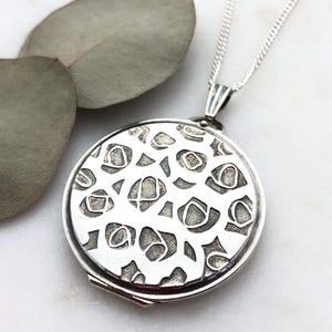 Vintage Sterling Silver Round Locket Pendant by Kordes & Lichtenfels