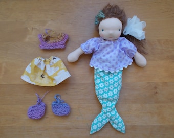 Mermaid Doll * 8" * OOAK * waldorf inspired doll * RTG doll