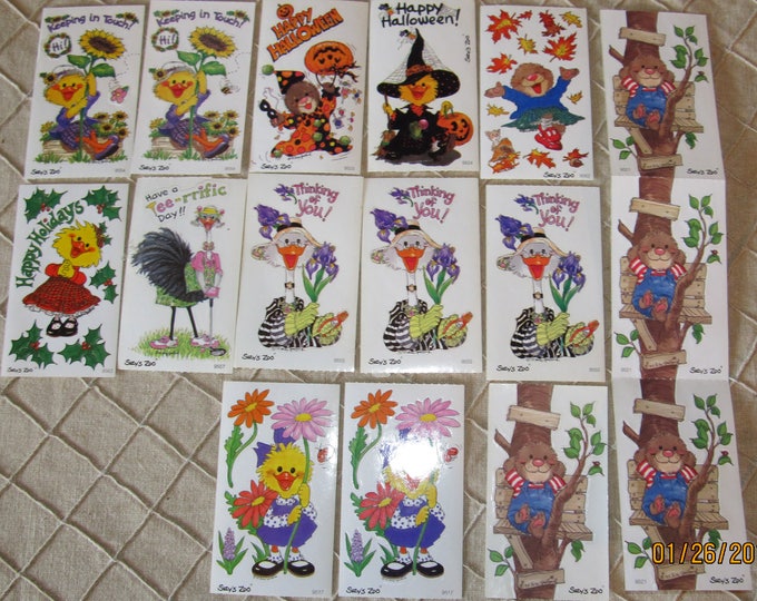 Vintage Suzy's Zoo Suzy Zoo Stickers Modules Mods Etsy