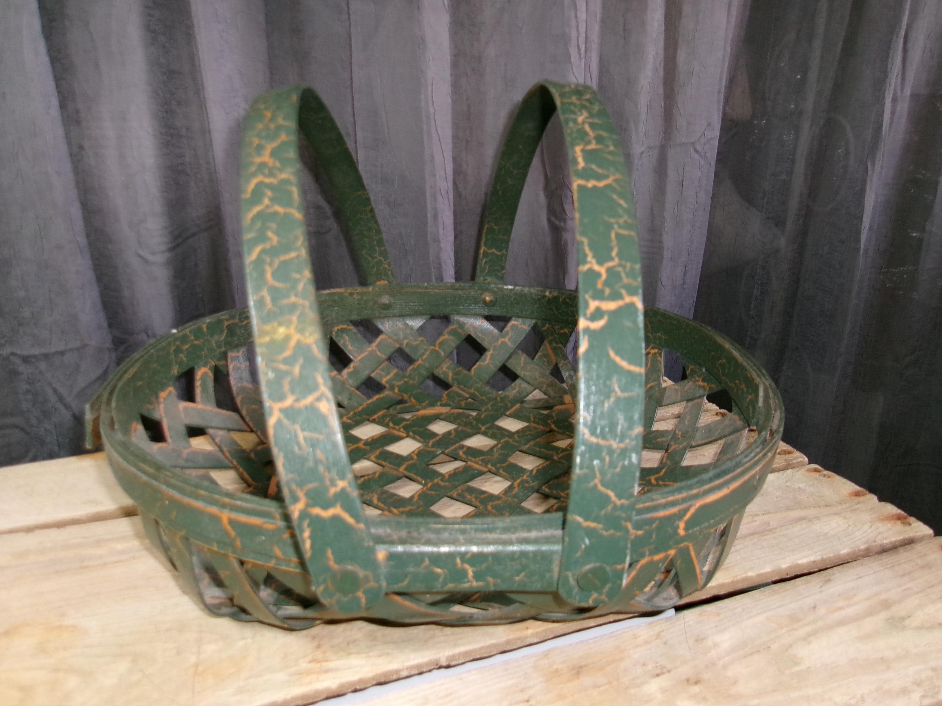 Double Handle Antique Basket - Etsy