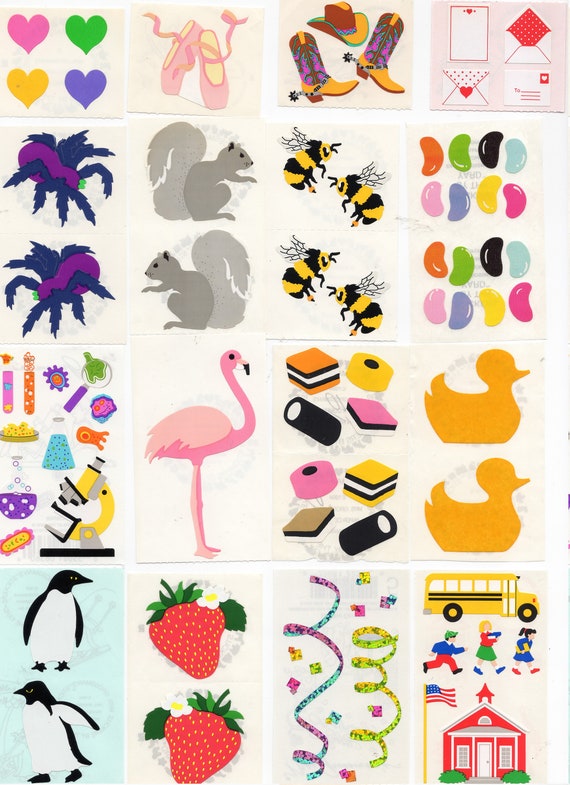 1992 Stickers Confetti Mrs Grossman`s SURPRISE