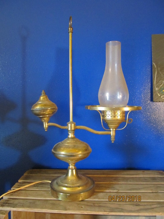 Parts Or Restoration Vintage Brass Swing Arm Electric Desk Etsy