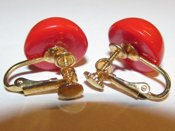 2 Pair Signed Marvella Earrings /Early Vintage Go… - image 5