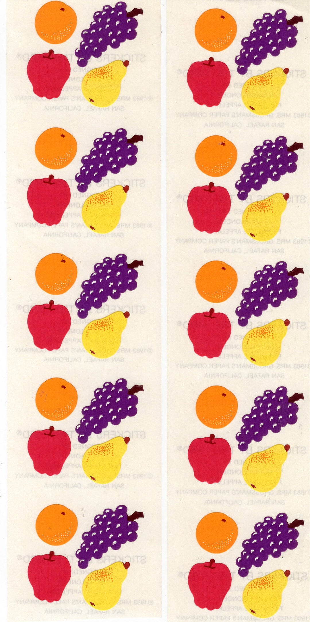 2 Vintage Mrs Grossman Sticker Packs ~ Cutie Sweets / Candy Treats Stickers