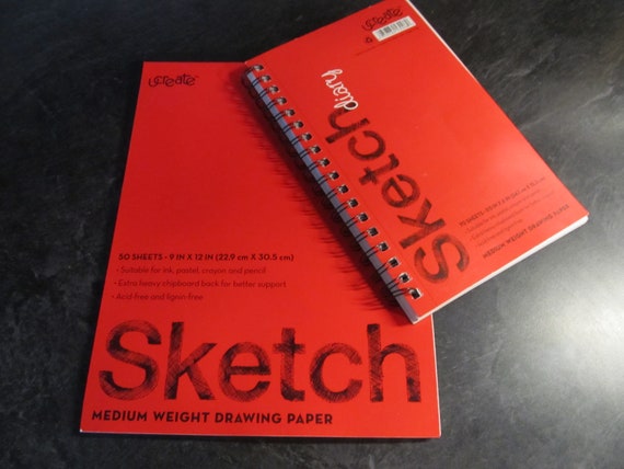 2 Ucreate Artist Sketch Medium Weight Drawing Paper / Sketch Pads / Spiral  Bound Sketch Diary 70 9.5x6 Sheets / Sketch Pad 50 9x12 Sheets 