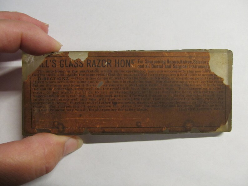 Vintage Glass Razor Hone / Flat Glass Hone for Sharpening Etsy
