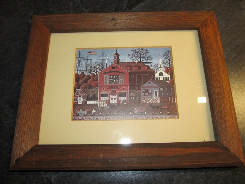 2 Vintage 1989 Cape Craftsmen Inc Wood Framed & Matted Prints Etsy