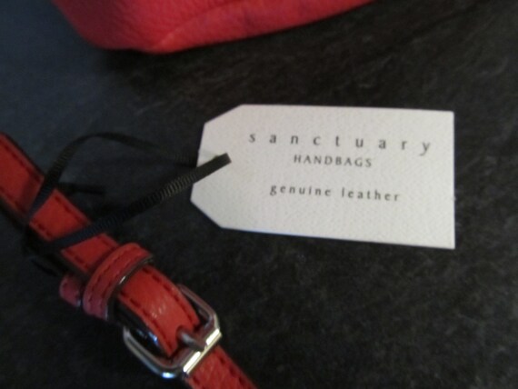 New Old Stock Sanctuary Small Genuine Leather Red… - image 3