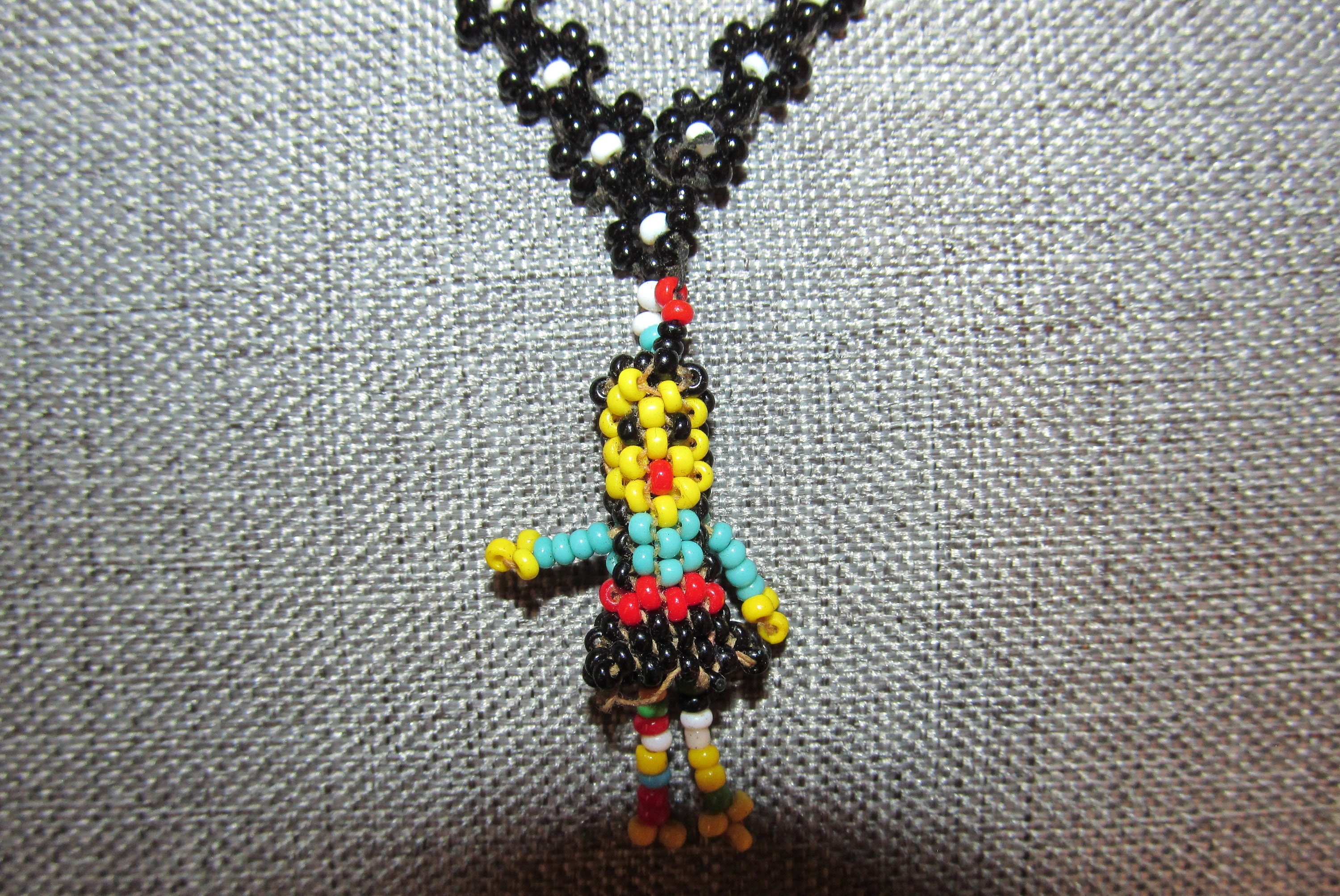 Vintage native american sale seed bead necklace