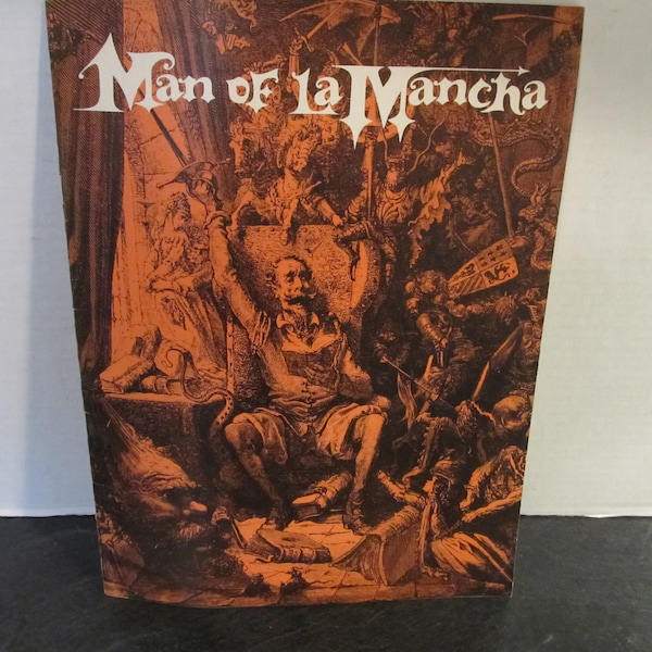 Vintage 1965 Man of La Mancha Souvenir Pictorial Program Book  / Drawings by Carl Rose / Artcraft Litho and Printing Co