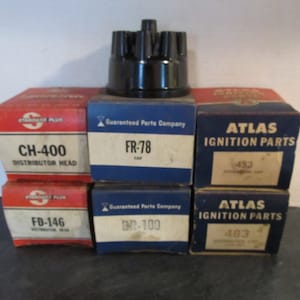 Vintage New Auto Parts Distributor Cap/Choice/ Standard Plus Parts fd-146 ch-400/ Guaranteed Parts fr-78 dr-100/Atlas Ignition Parts 453 482