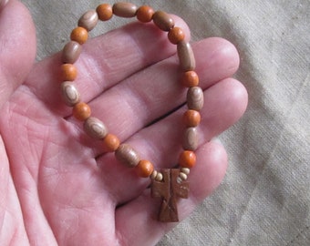 Choice of Vintage Olive Wood Orthodox Chaplet Rosary/  Beaded Catholic Rosary Bracelet OR Ring ~  Catholic Christian Gift