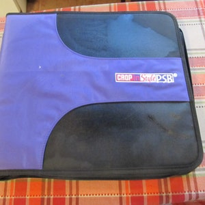 Vintage Used Crop In Style PSB  Sticker Binder Purple & Black Huge Lot Thousands Stickers plus 10 Empty Protector Pages