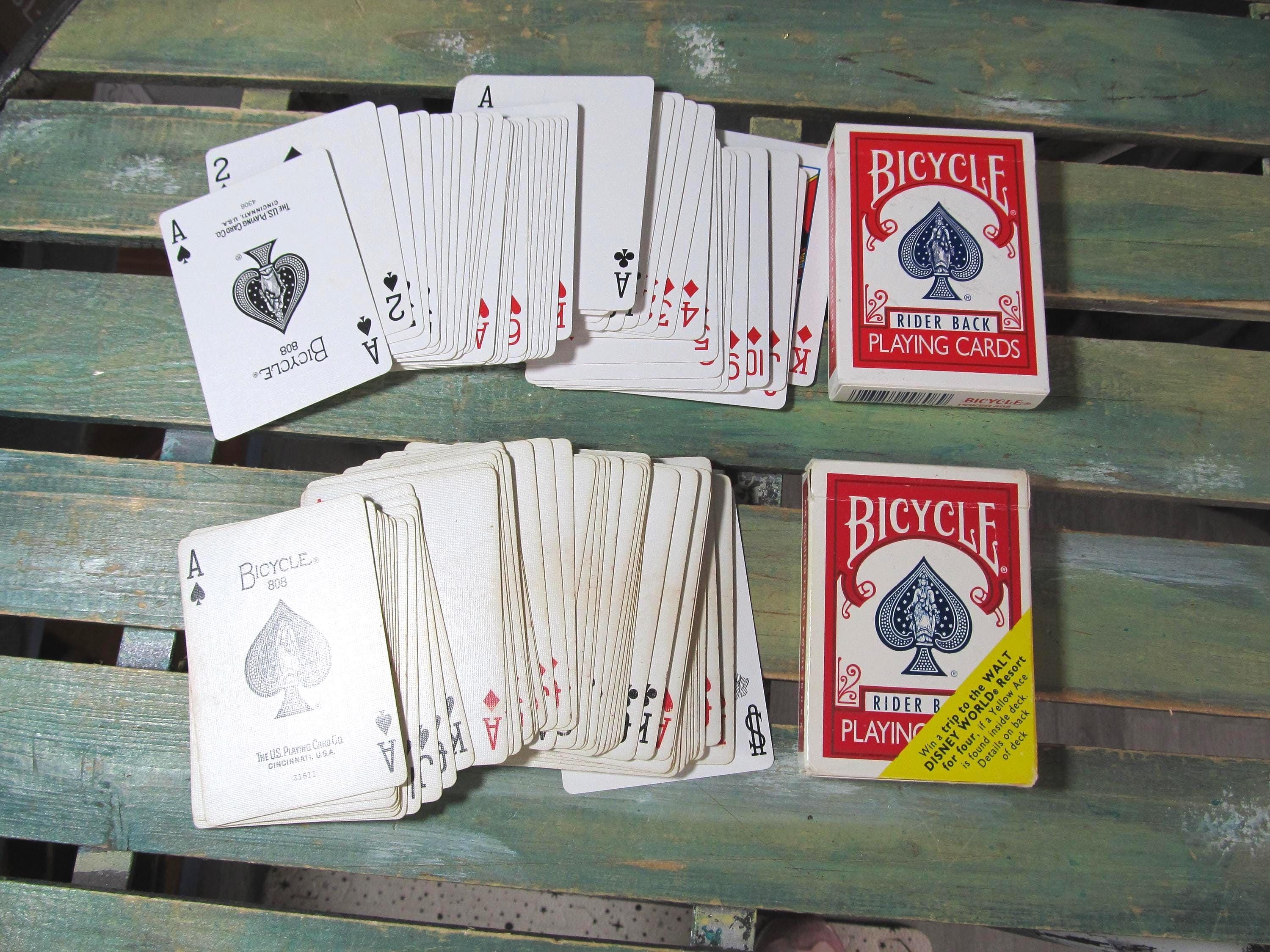 バイシクル バーコード右 オールドデック 2 Decks Vintage Bicycle Rider Back Playing Cards Complete Original